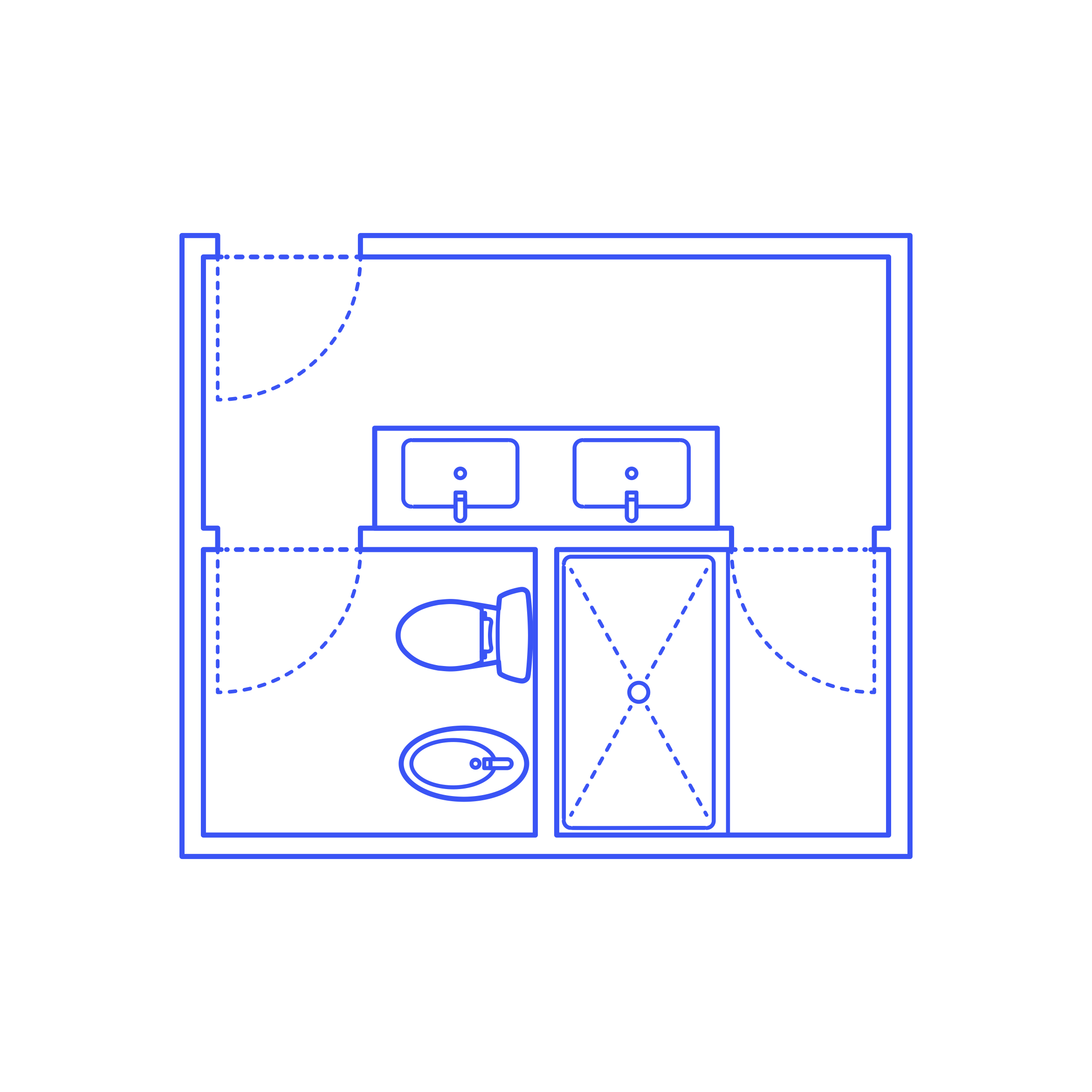 Layouts Bathrooms Primary Split Shower Bidet U Shape Sketch Drawing Svg Vector Free Vectors